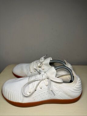 LL White barefoot Knit Sneakers with Gum Sole